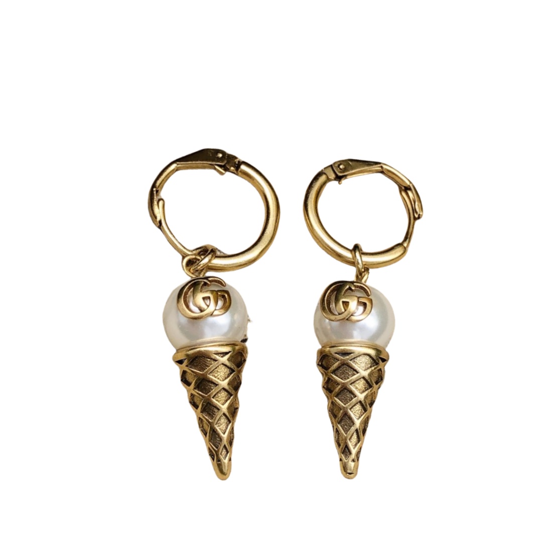 GGE045 GG ice cream cone earrings - ccjewelryacc