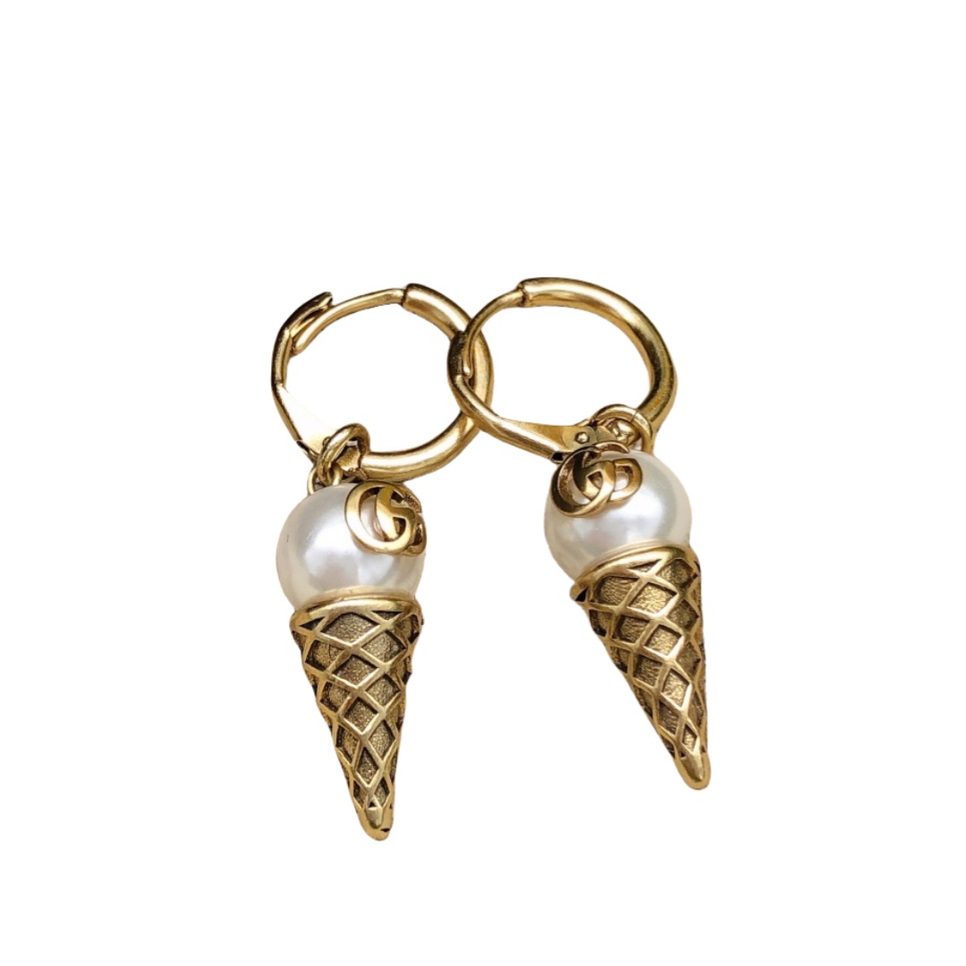 GGE045 GG ice cream cone earrings - ccjewelryacc