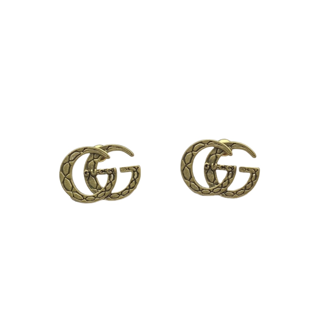 GGE080 Metal GG Logo stud earring - ccjewelryacc