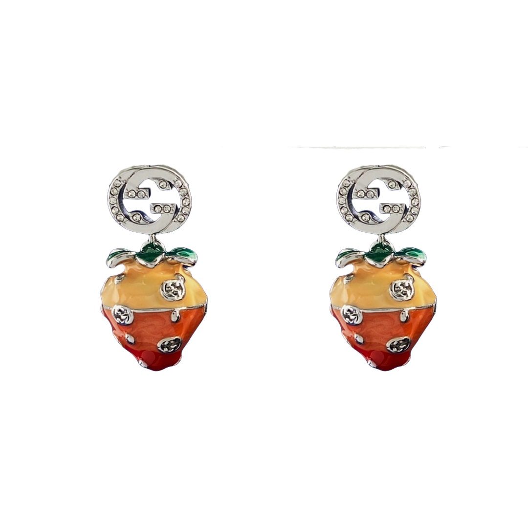 GGE063 GG Sweet strawberry drop earrings - ccjewelryacc