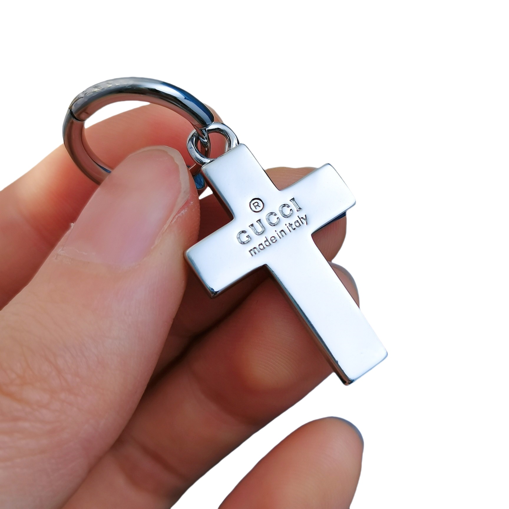 GGE070 Enamel Cross Interlocking GG logo drop earring - ccjewelryacc