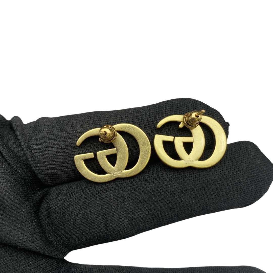 GGE080 Metal GG Logo stud earring - ccjewelryacc