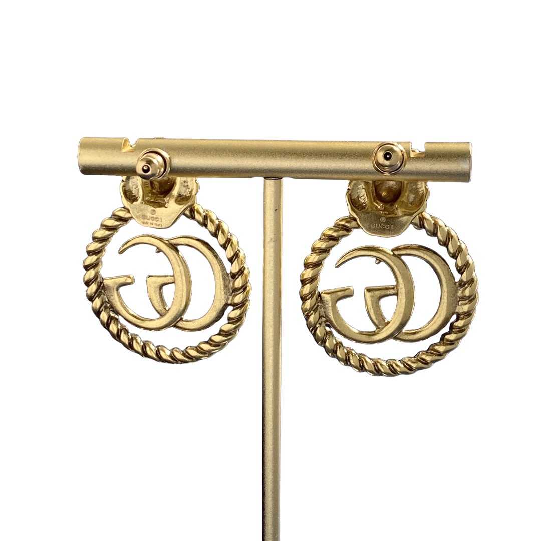 GGE064 GG lion head Drop earrings - ccjewelryacc