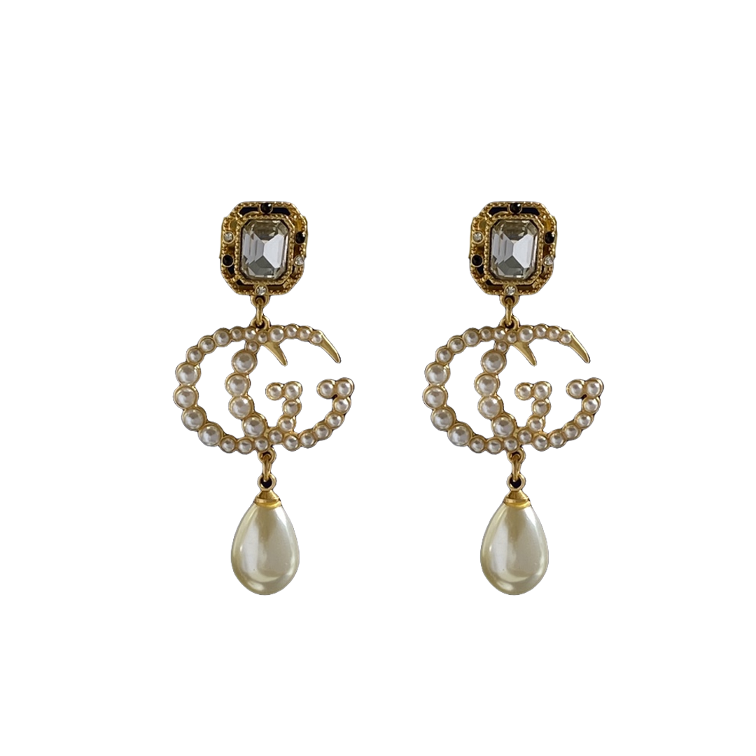 GGE074 GG Pearl drop earring - ccjewelryacc
