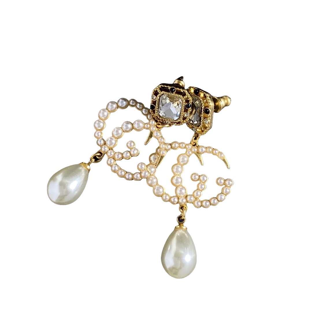 GGE074 GG Pearl drop earring - ccjewelryacc