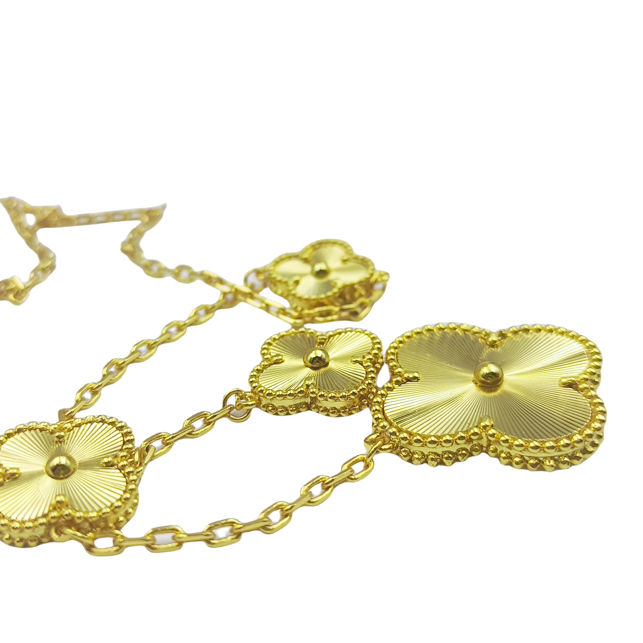 VCN078 Vca 6 motif magic alhambra necklace gold - ccjewelryacc