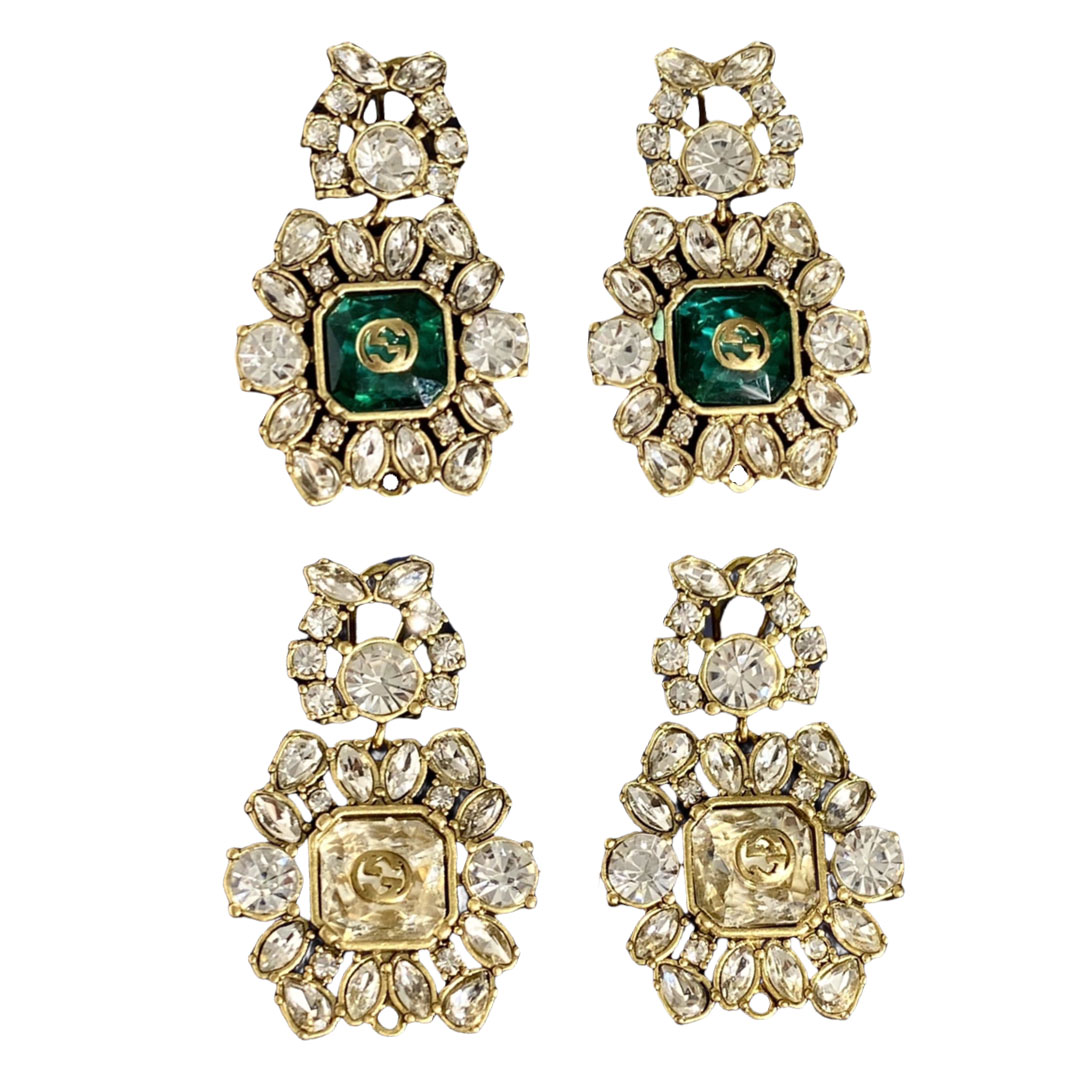 GGE107 GG Vintage diamond earring clip - ccjewelryacc