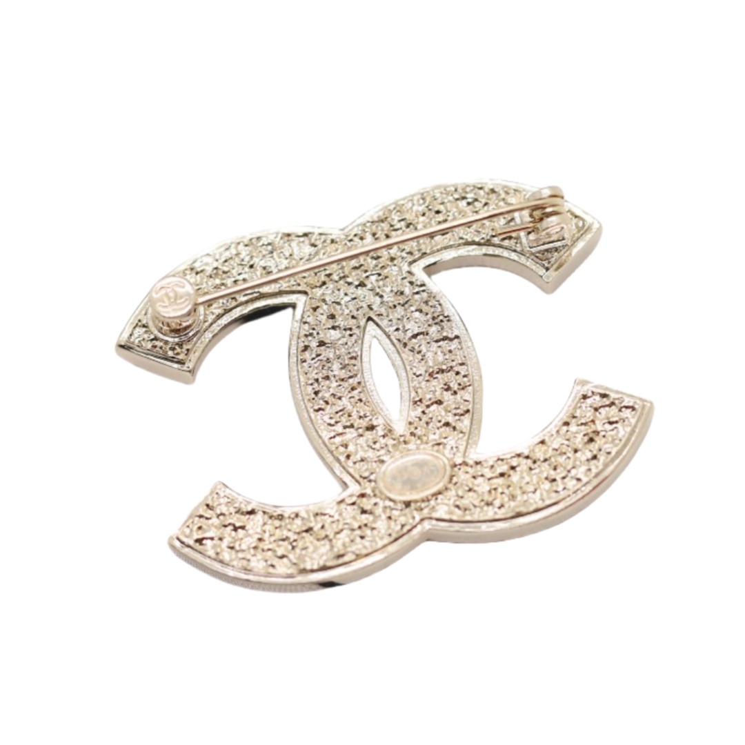 BCB084 CC Pink crystal/Pink pearl brooch - ccjewelryacc