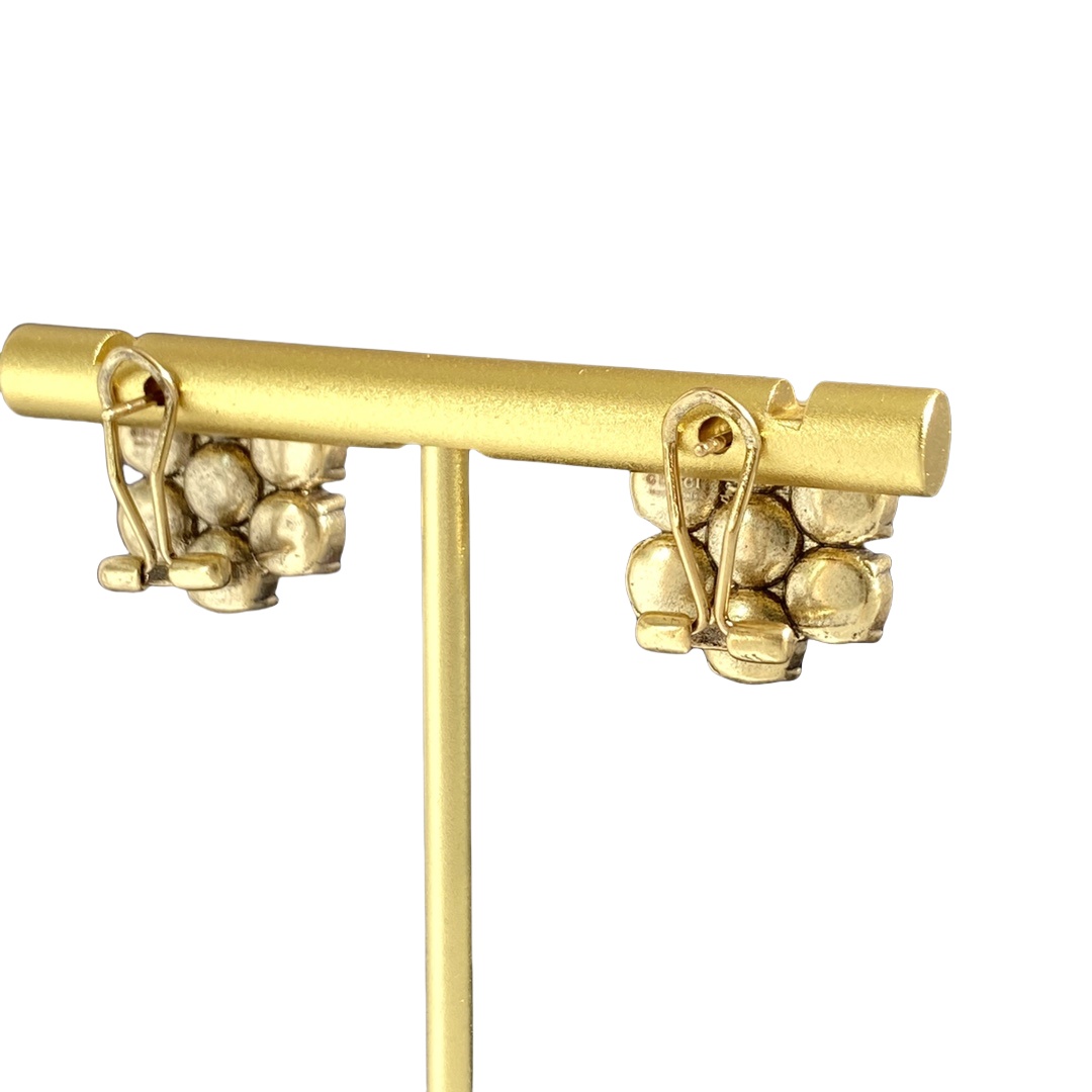 GGE105 GG 6 diamond flower earring clip - ccjewelryacc