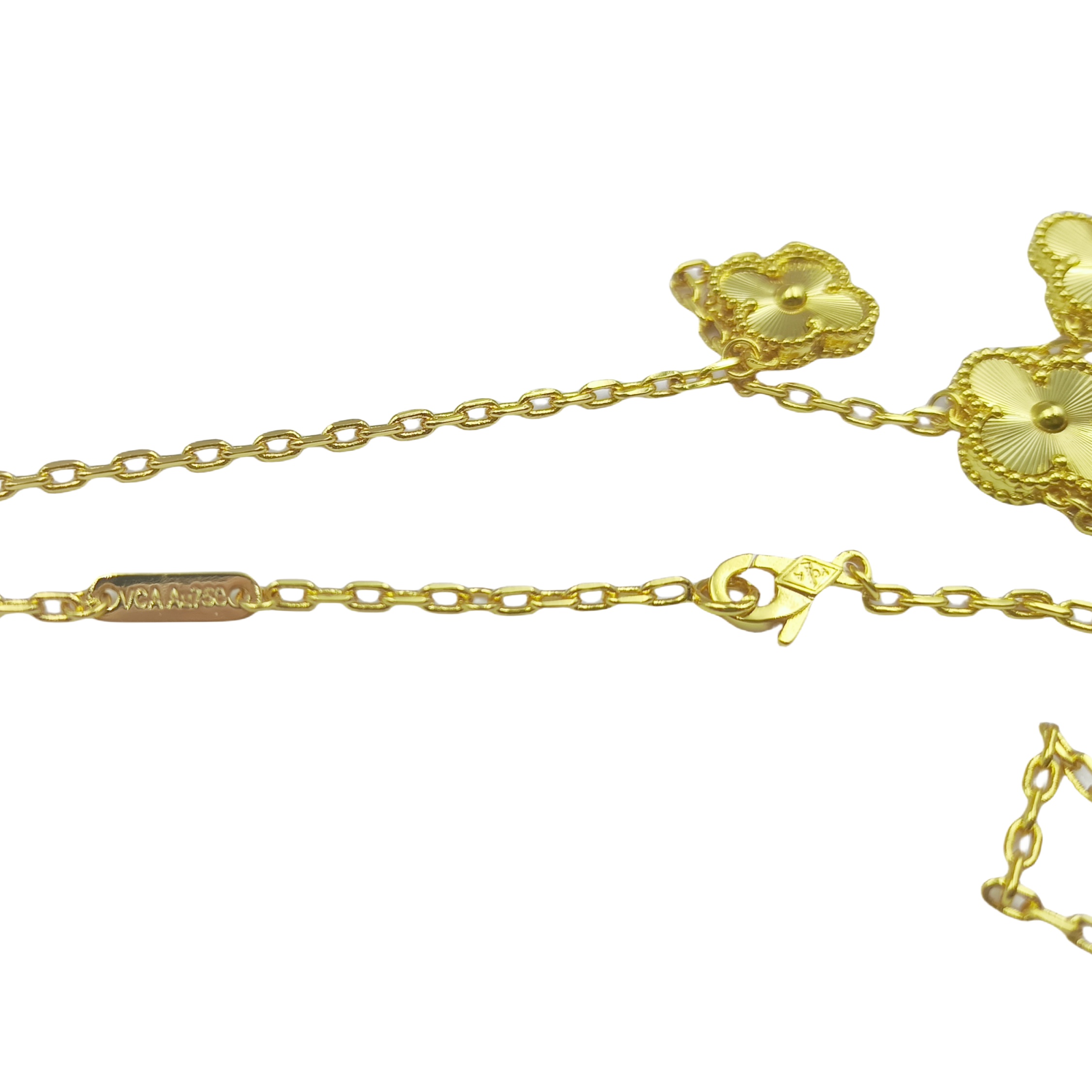 VCN078 Vca 6 motif magic alhambra necklace gold - ccjewelryacc