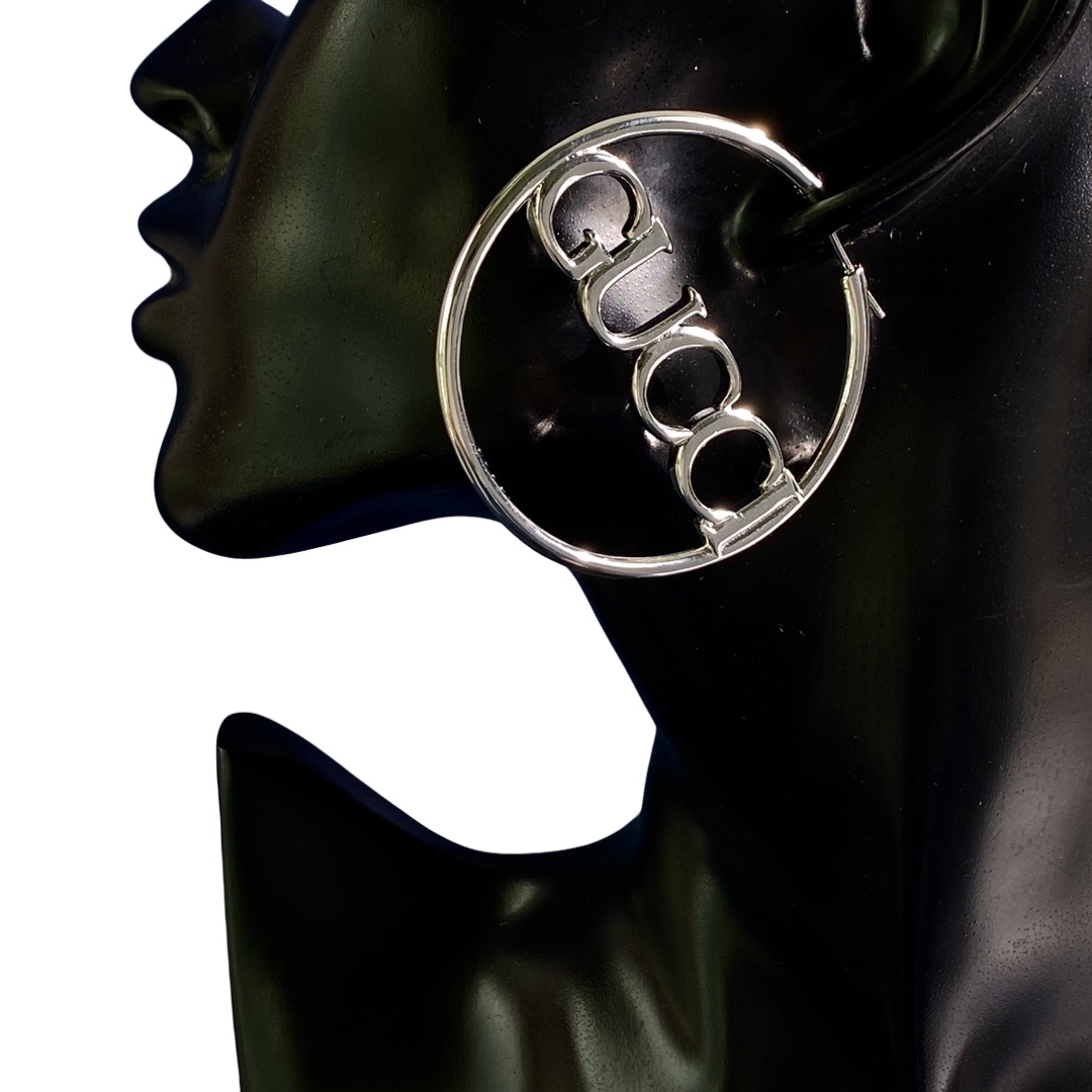 GGE109 GG Hoops earring with gold finish - ccjewelryacc