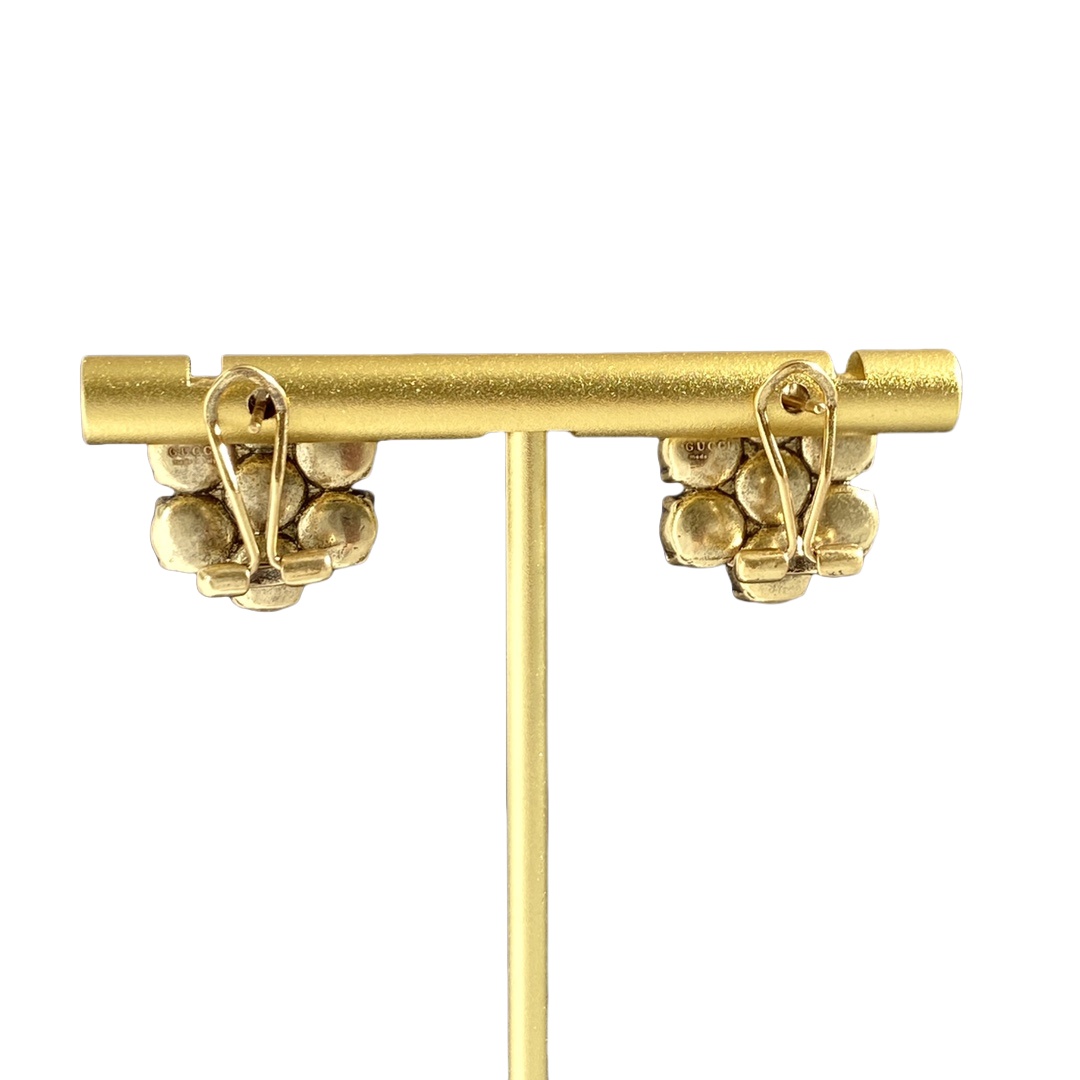 GGE105 GG 6 diamond flower earring clip - ccjewelryacc