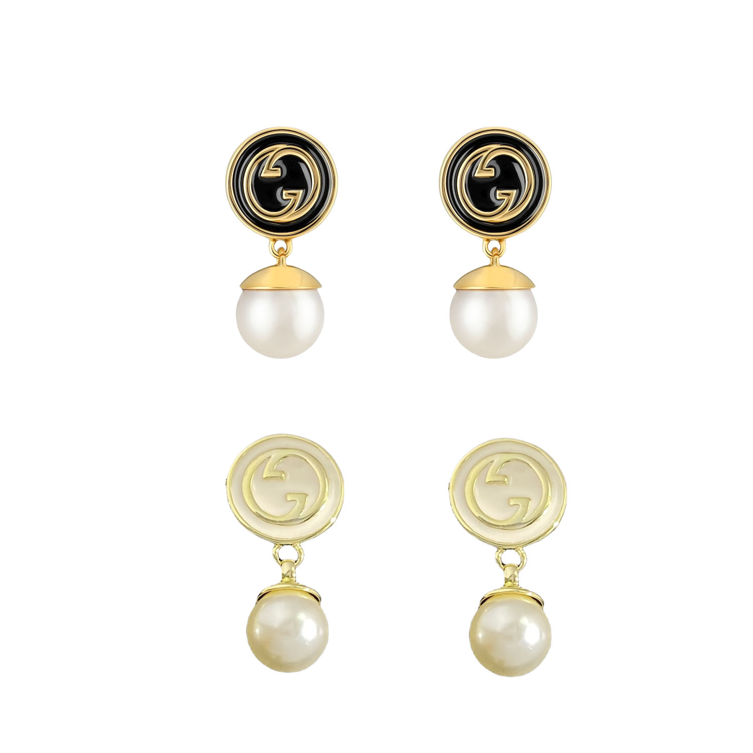 GGE033 GG pearl drop earring - ccjewelryacc