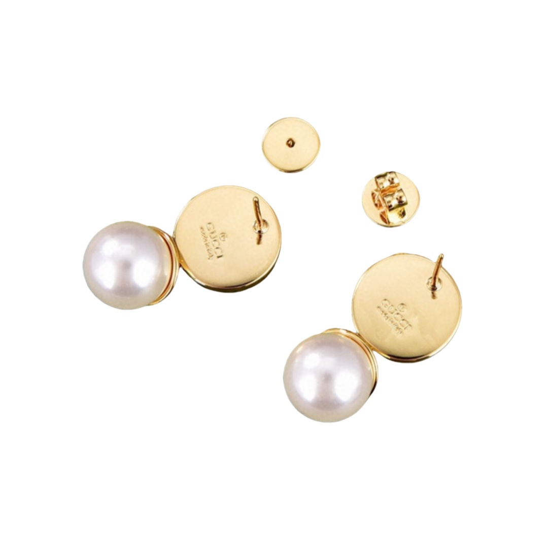 GGE033 GG pearl drop earring - ccjewelryacc