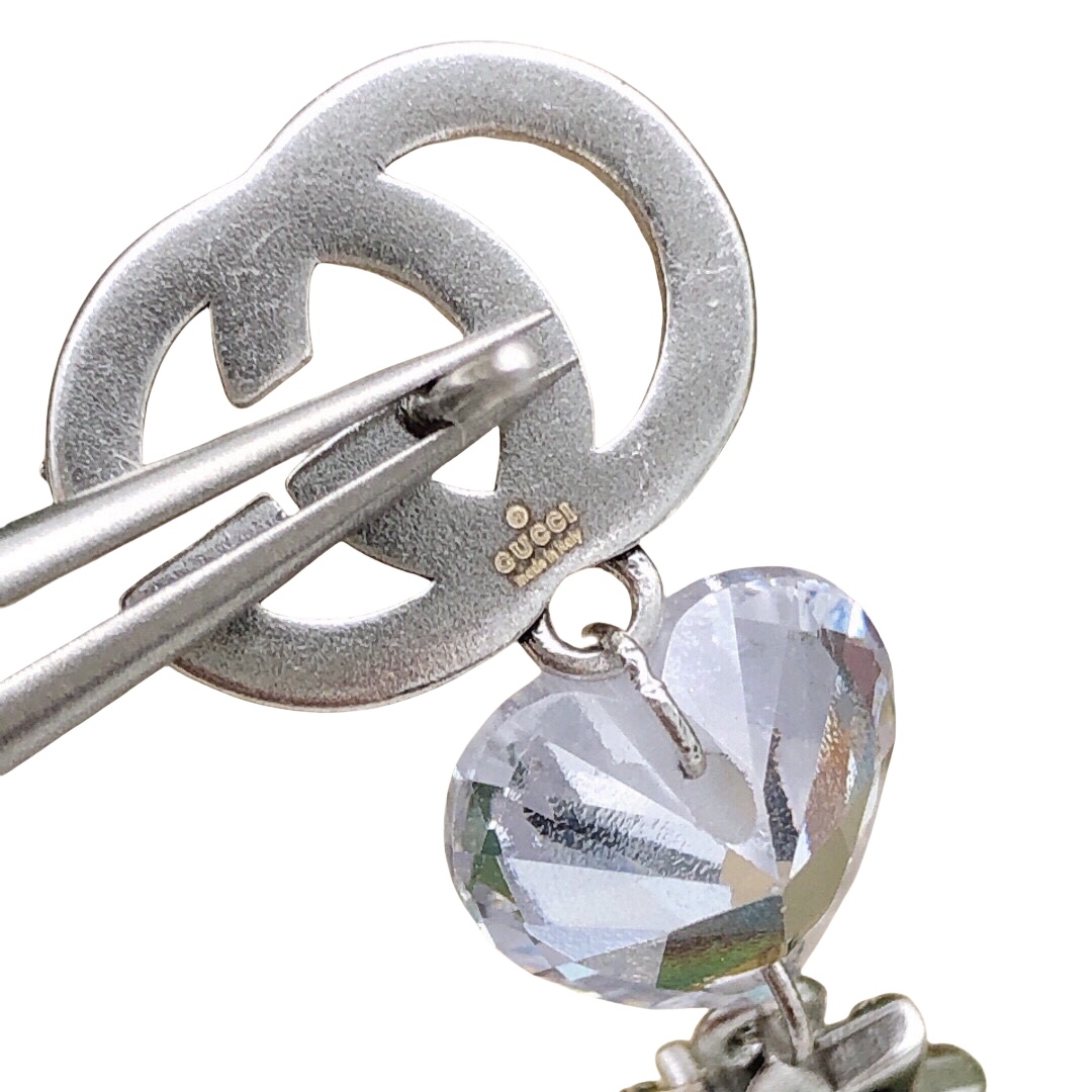 GGE114 Full crystal GG Star drop earring - ccjewelryacc