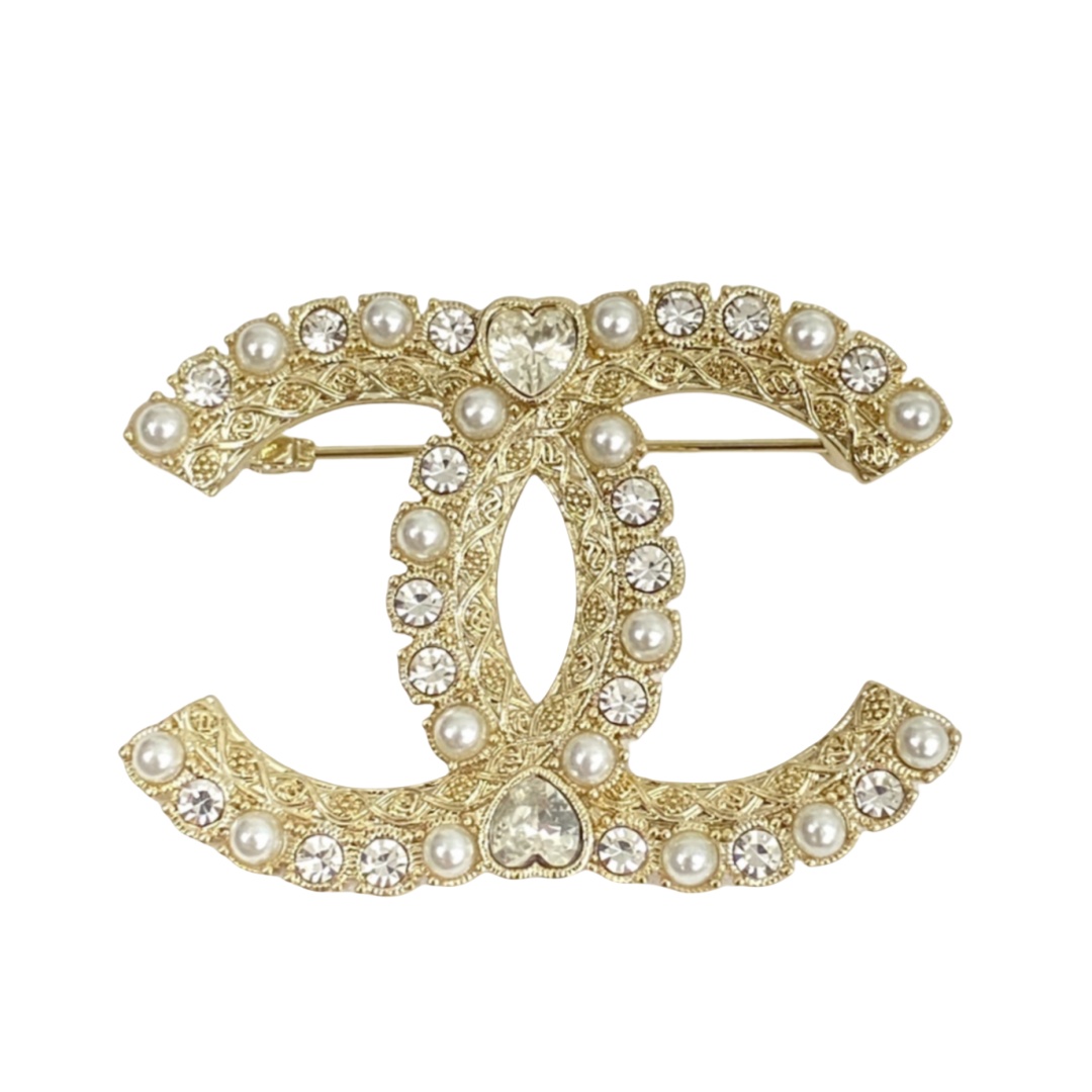 BCB070 CC brooch pines with heart crystal - ccjewelryacc