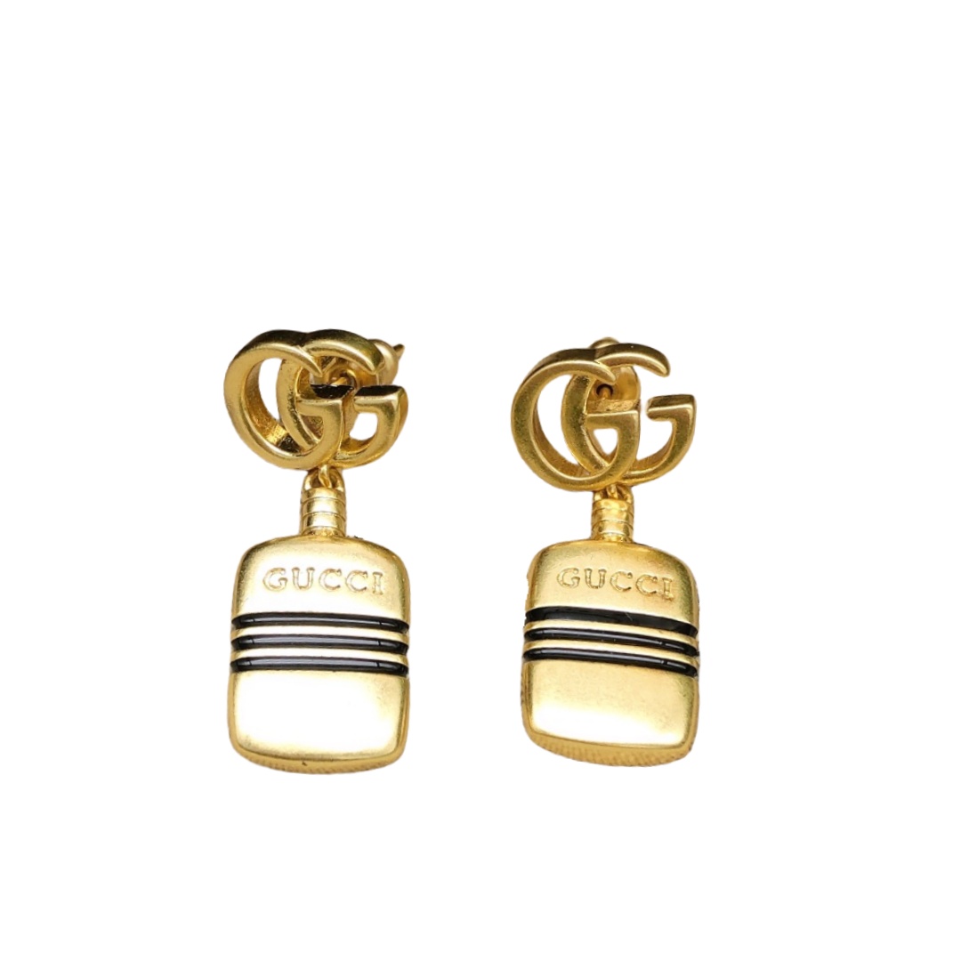 GGE113 Vintage Gold GG drop earring - ccjewelryacc