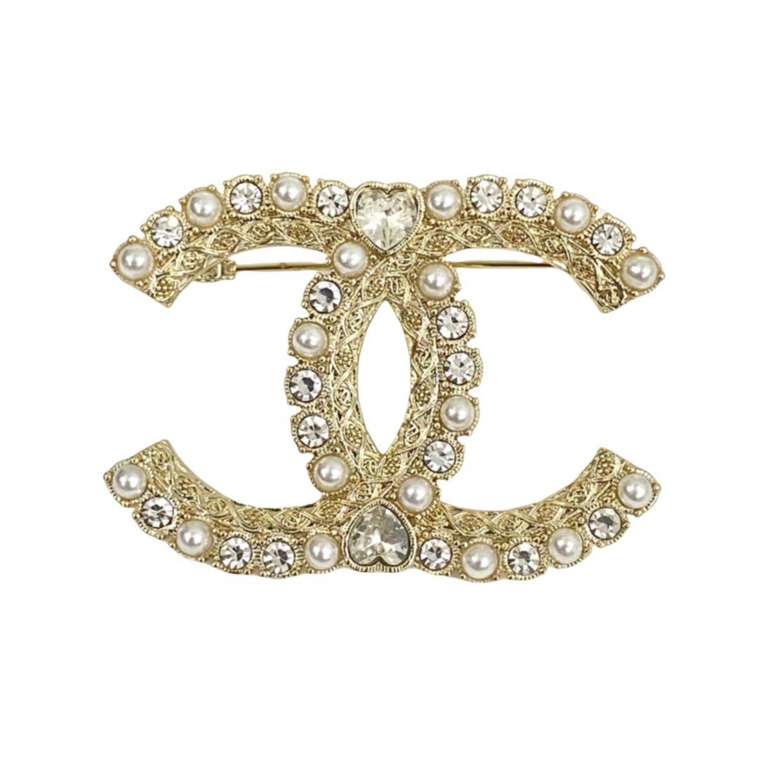 BCB070 CC brooch pines with heart crystal - ccjewelryacc