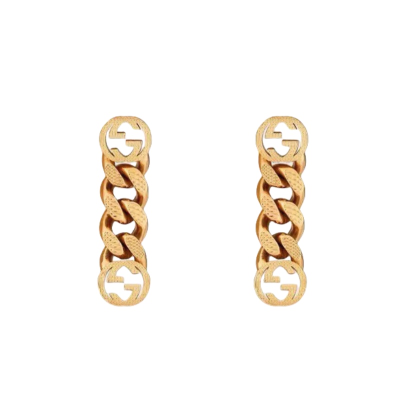 GGE081 Interlocking Double G drop earrings - ccjewelryacc
