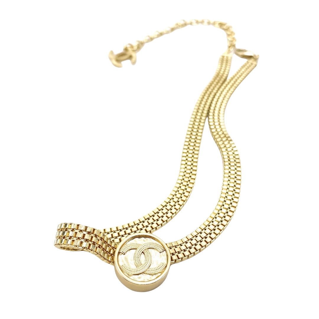 CCN162 Metal CC Choker necklace - ccjewelryacc