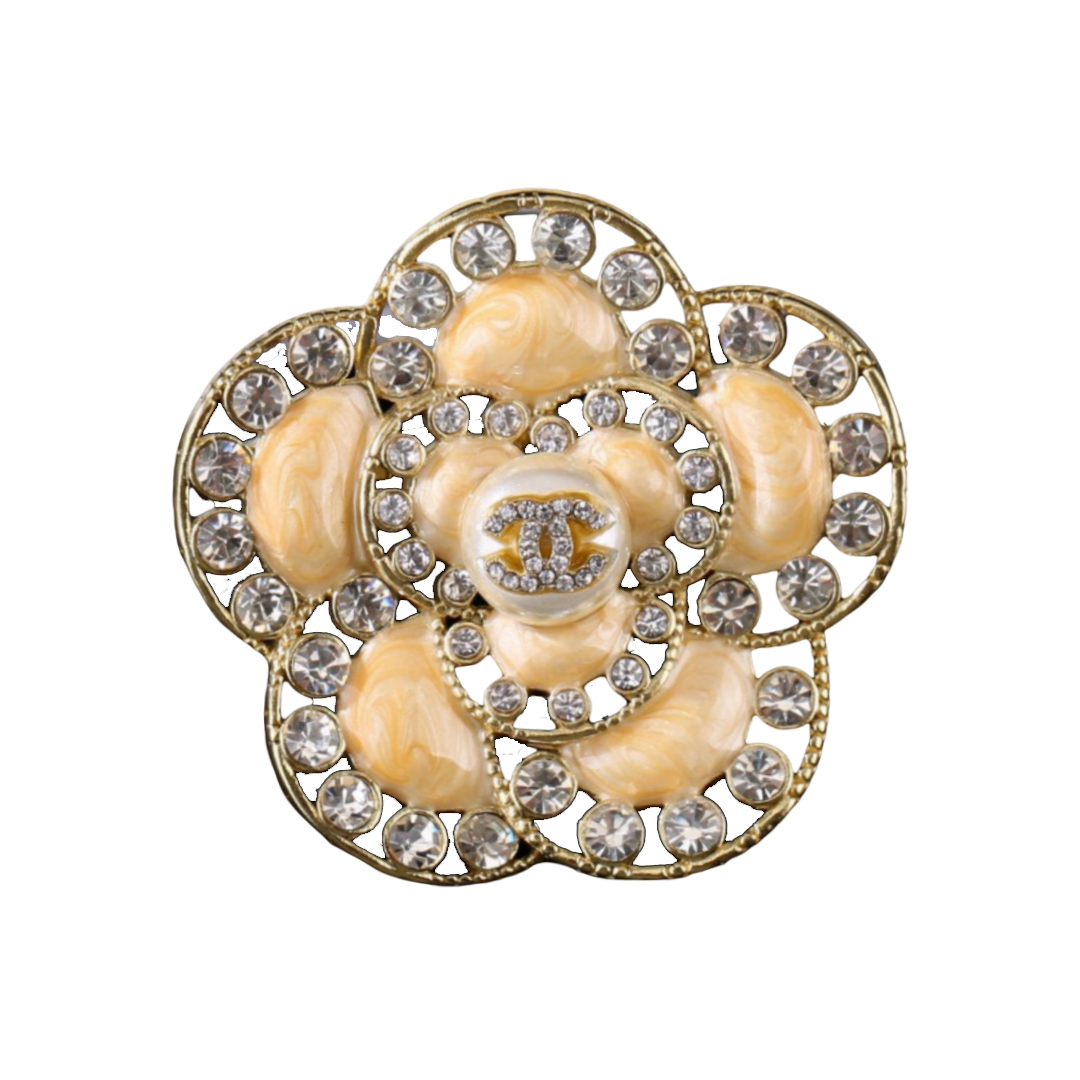 BCB408 CC camellia brooch - ccjewelryacc