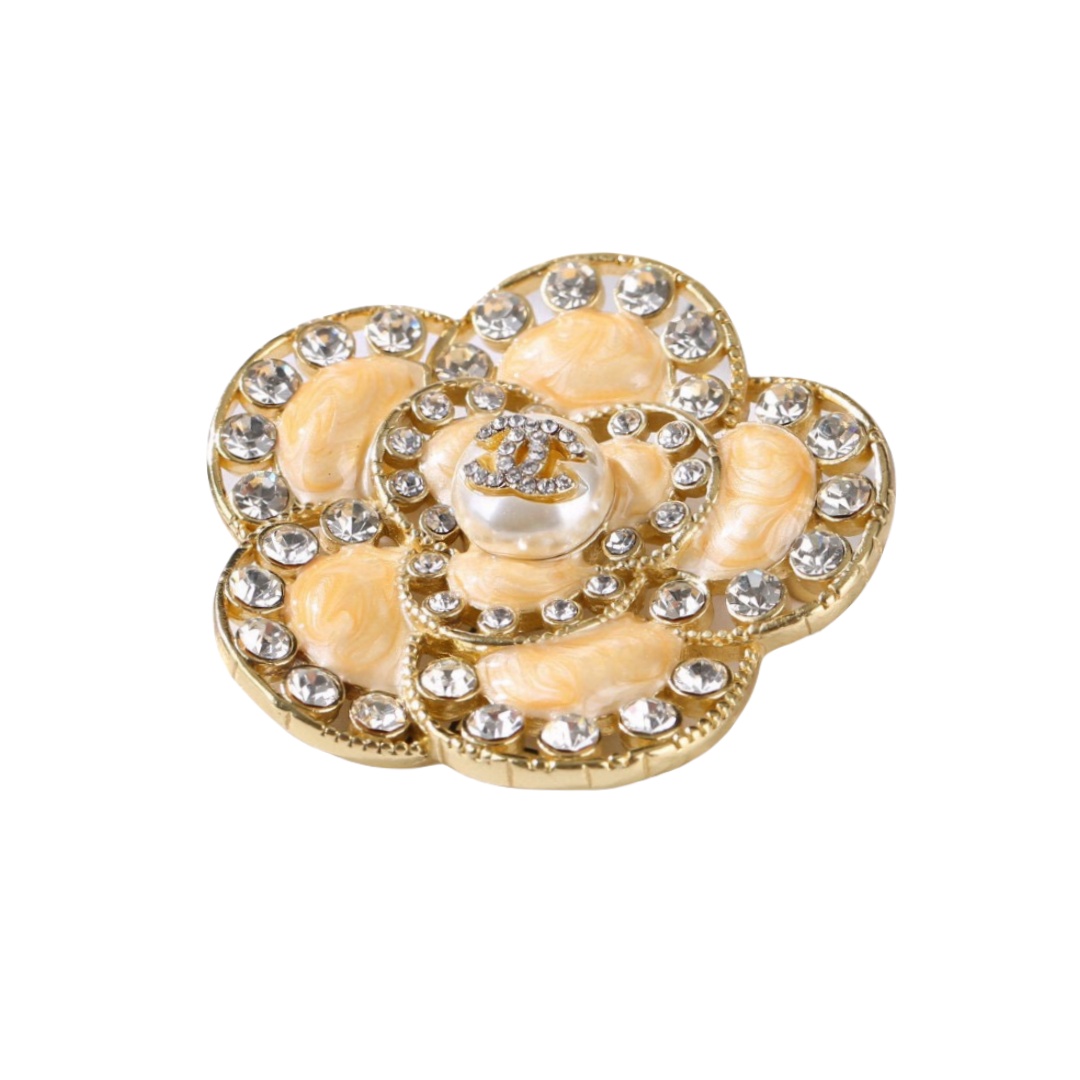 BCB408 CC camellia brooch - ccjewelryacc