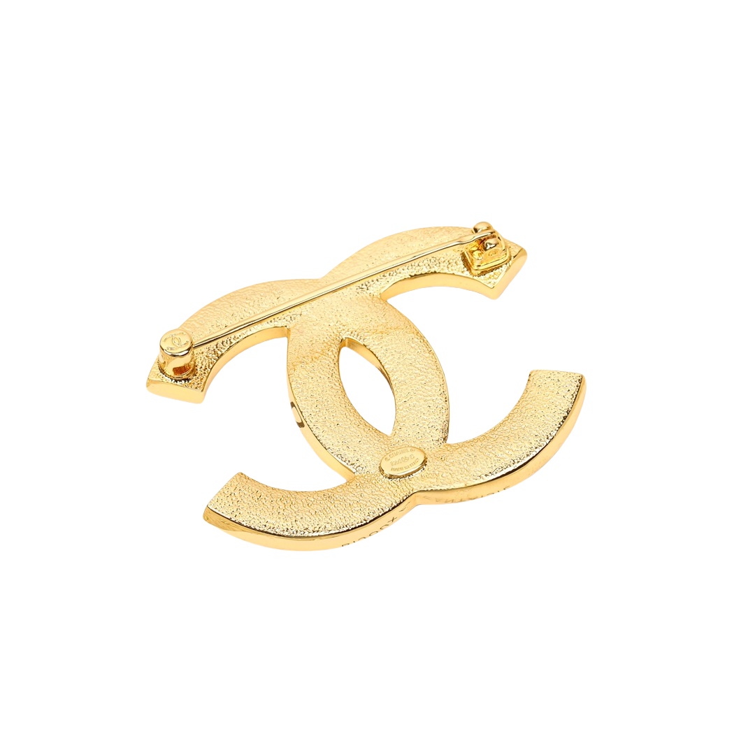 BCB083 Sparkling Stars CC Logo brooch Pin - ccjewelryacc