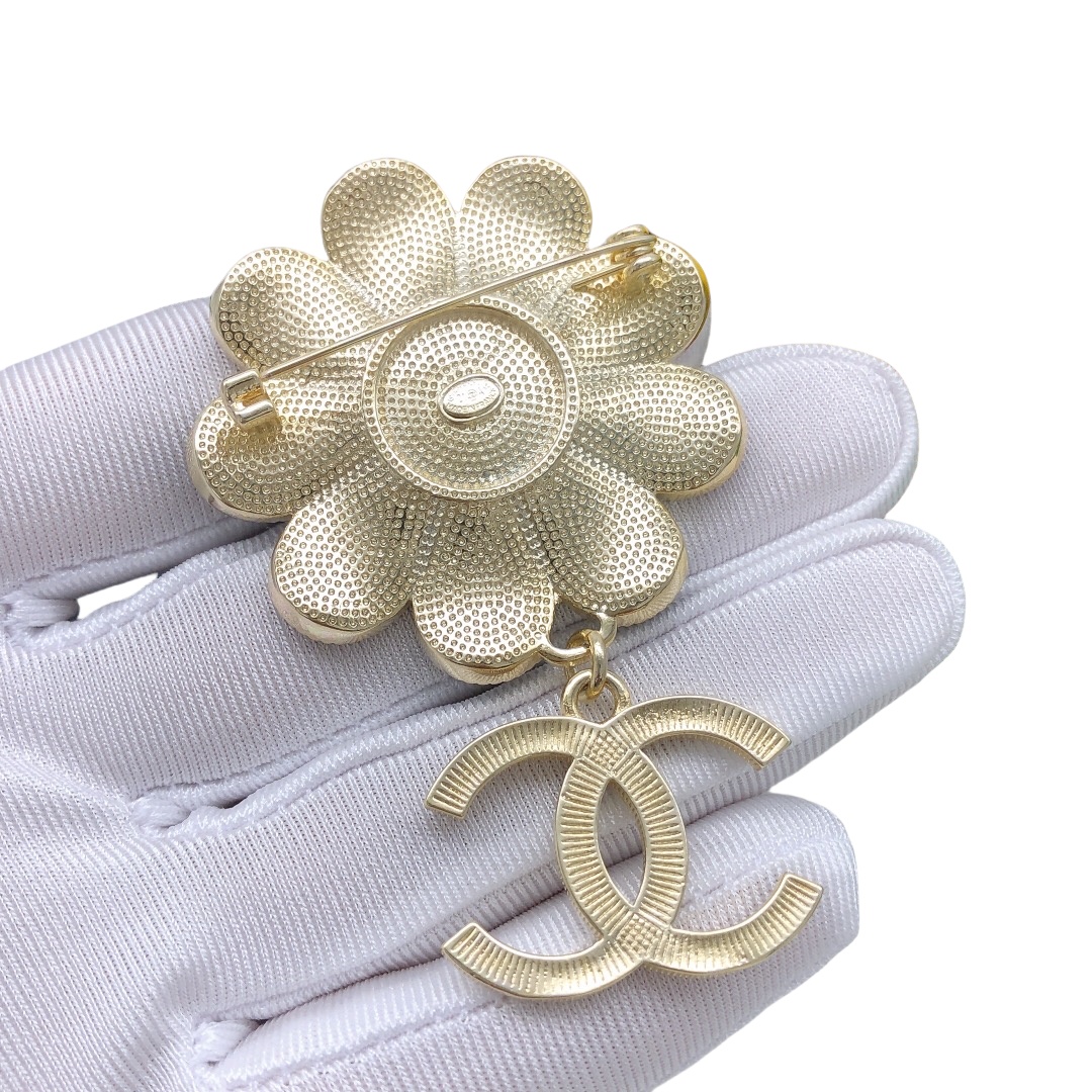 BCB166 CC camellia brooch pin - ccjewelryacc