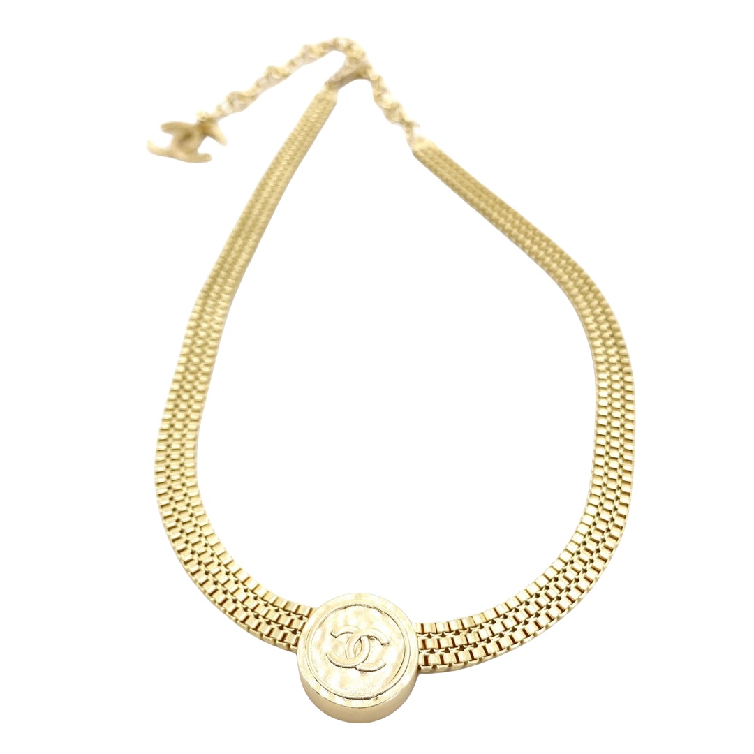 CCN162 Metal CC Choker necklace - ccjewelryacc