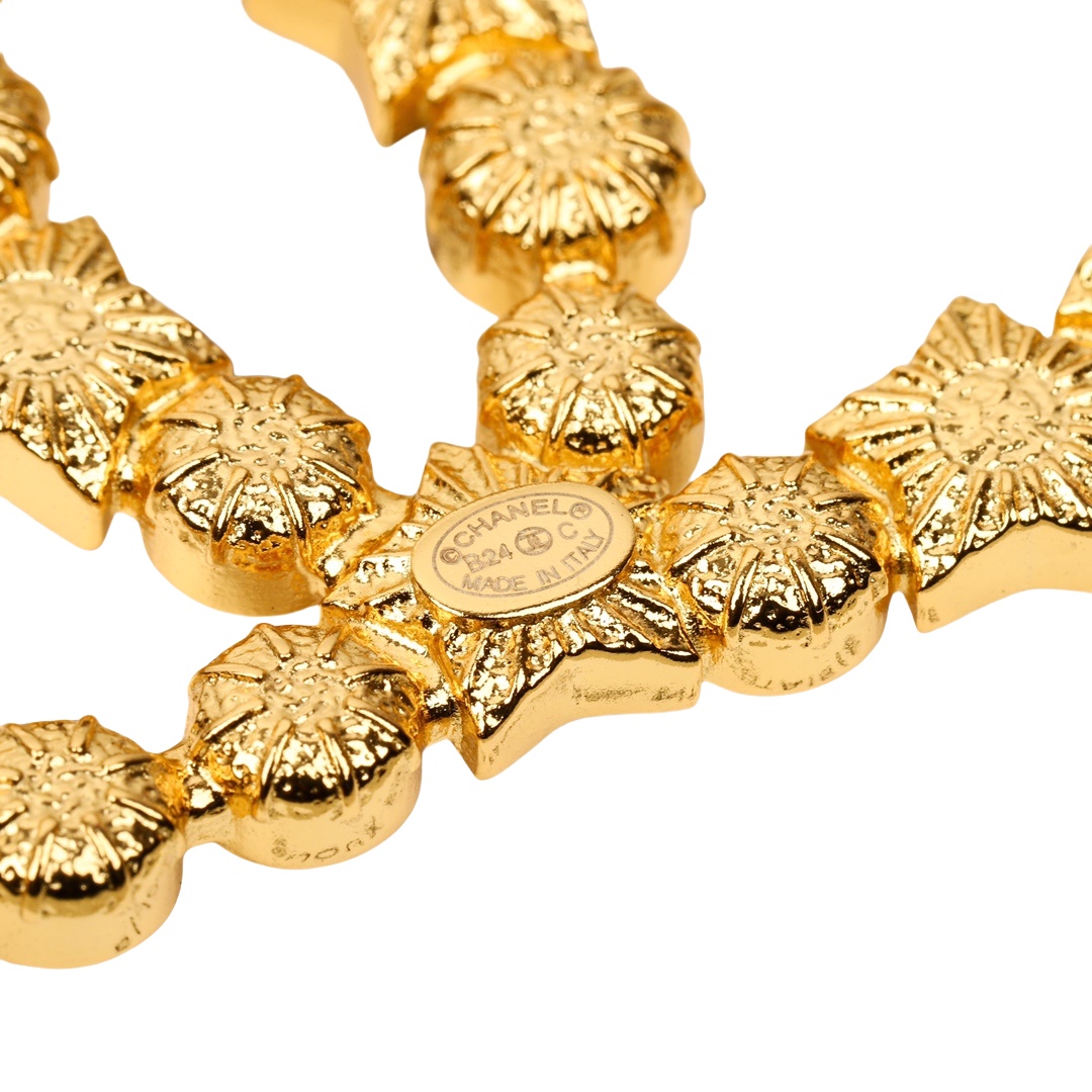 BCB233 24C stars CC brooch - ccjewelryacc