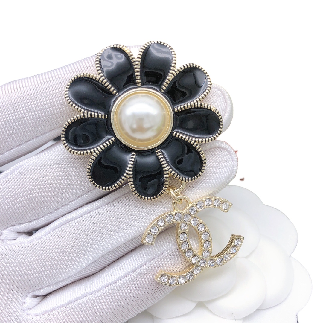 BCB166 CC camellia brooch pin - ccjewelryacc