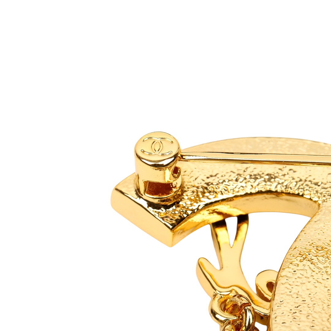 BCB228 Sparkling Stars and chain CC logo brooch - ccjewelryacc