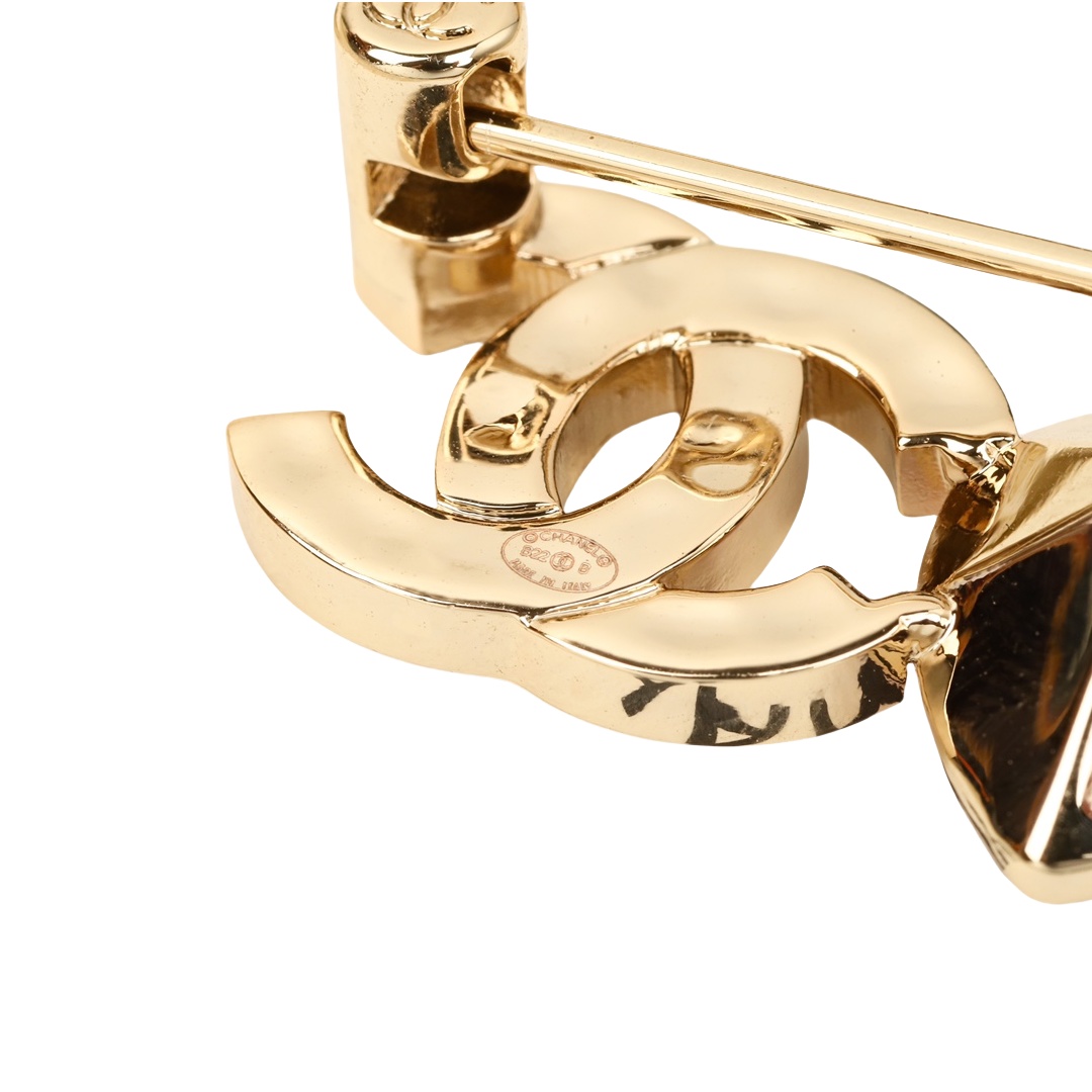 BCB195 Pink heart crystal and pearls COCO brooch Pin - ccjewelryacc