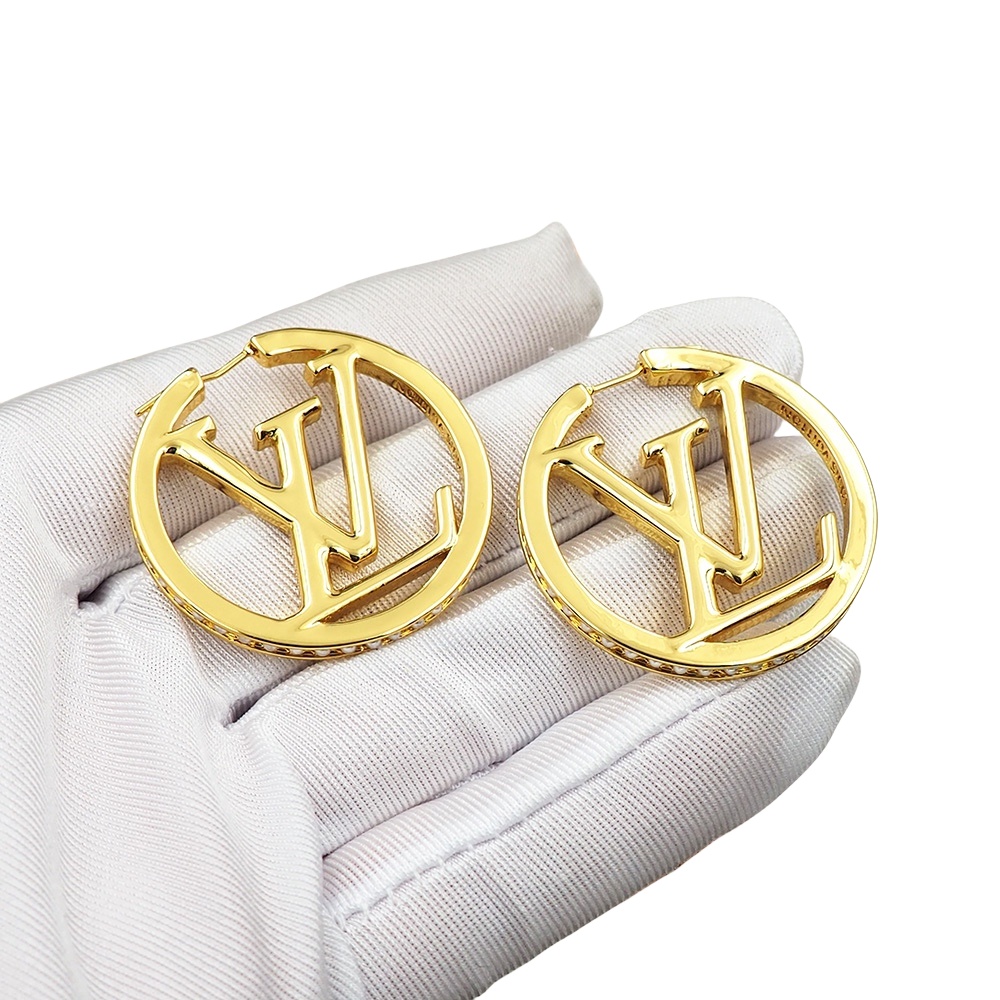 LVE061M 3.5mm Metal pearls hoop VL PM Earrings - ccjewelryacc