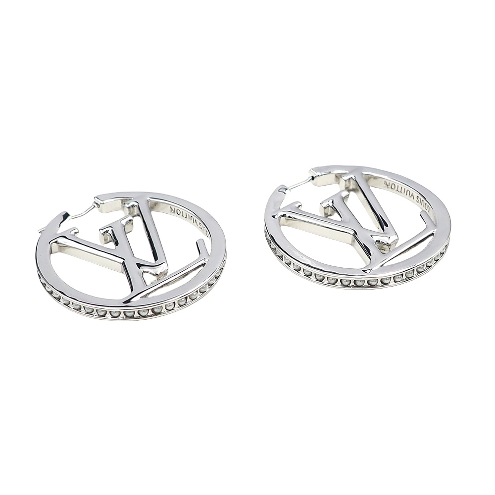 LVE061M 3.5mm Metal pearls hoop VL PM Earrings - ccjewelryacc