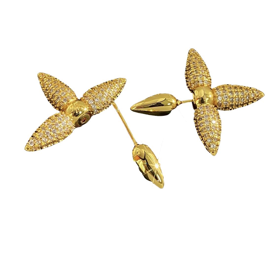 LVE006 VL cross Crystal earring - ccjewelryacc