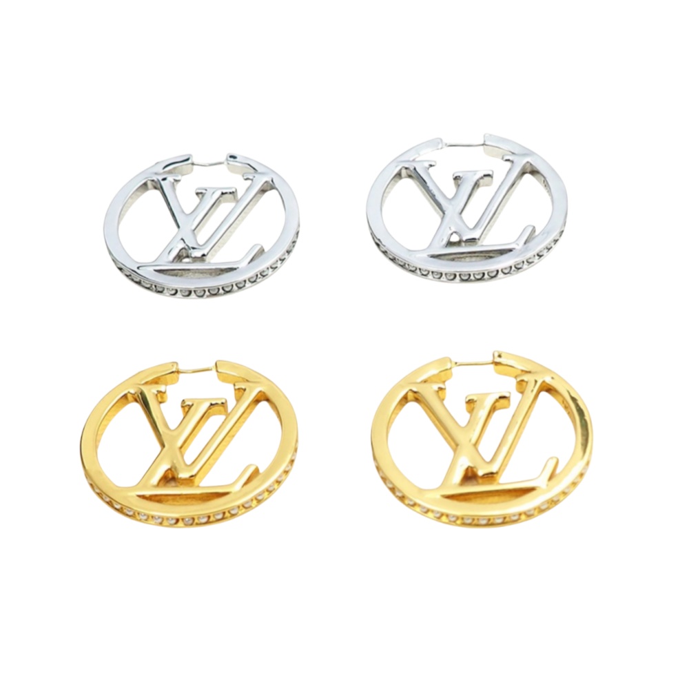 LVE061M 3.5mm Metal pearls hoop VL PM Earrings - ccjewelryacc