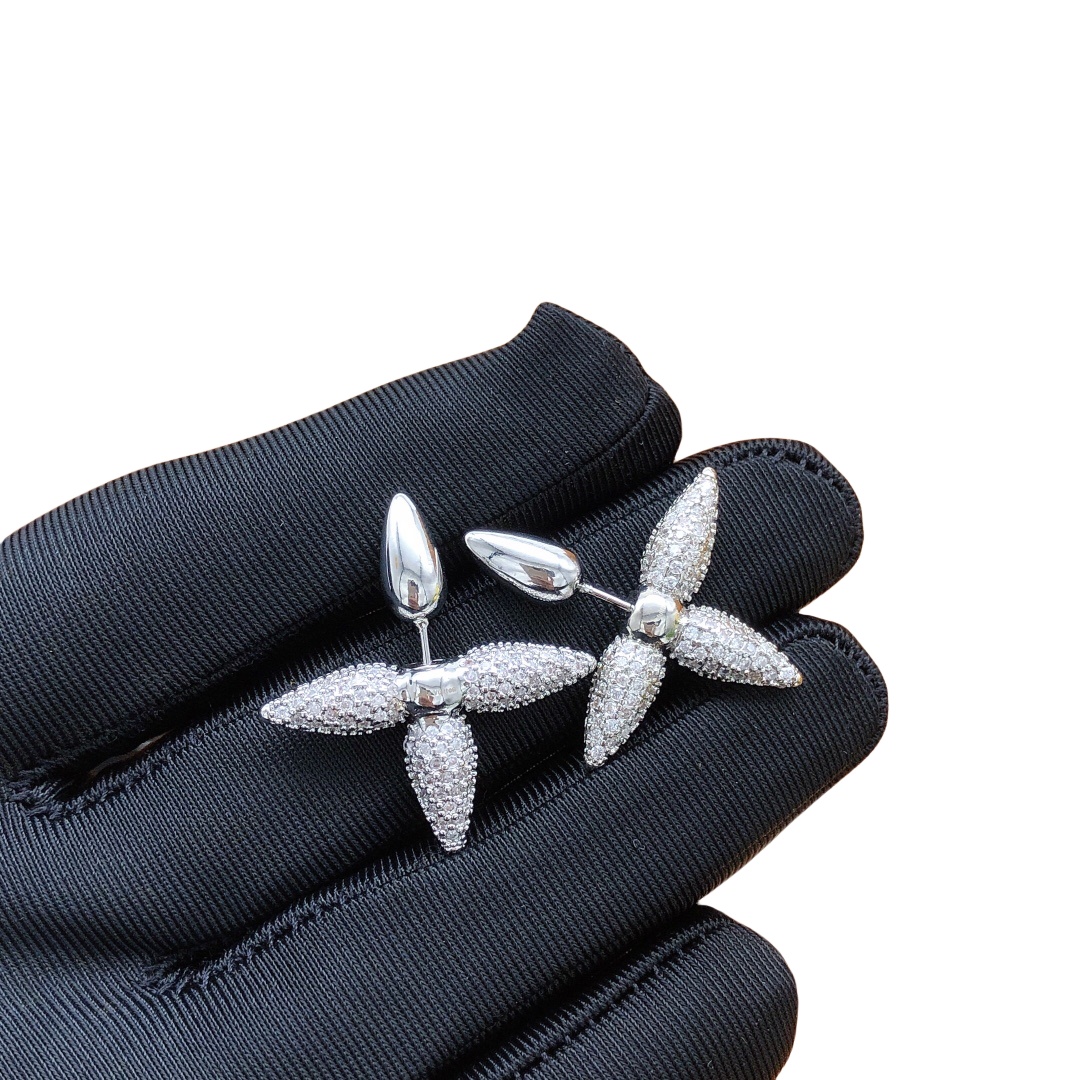 LVE006 VL cross Crystal earring - ccjewelryacc