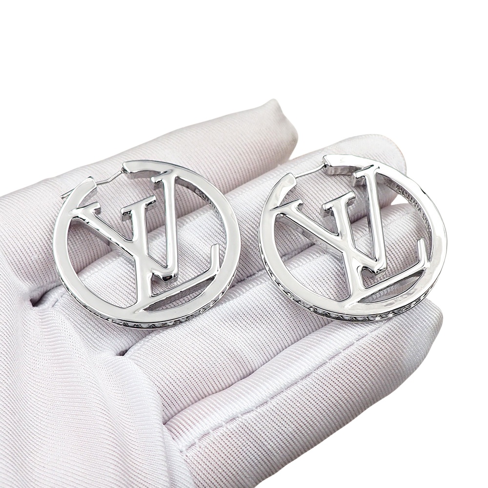 LVE061M 3.5mm Metal pearls hoop VL PM Earrings - ccjewelryacc