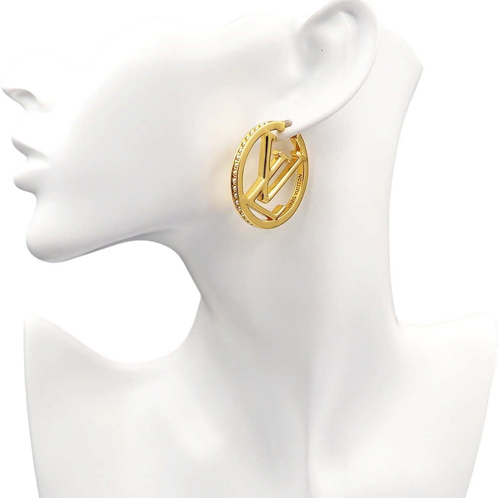 LVE061M 3.5mm Metal pearls hoop VL PM Earrings - ccjewelryacc