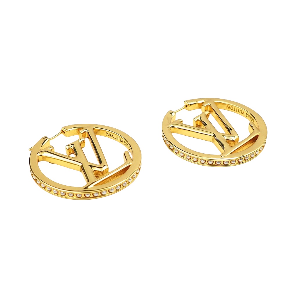 LVE061M 3.5mm Metal pearls hoop VL PM Earrings - ccjewelryacc