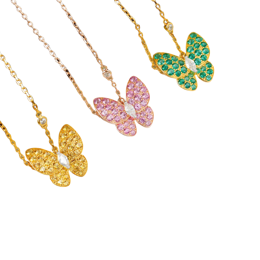 VCN046 Van cleef two butterfly necklace - ccjewelryacc