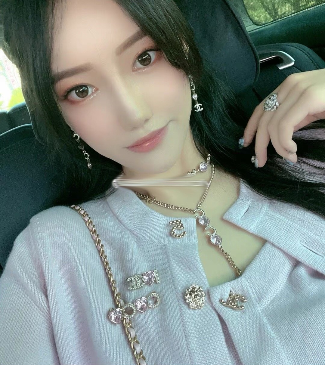 BCB195 Pink heart crystal and pearls COCO brooch Pin - ccjewelryacc