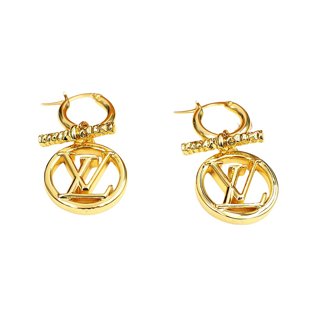 LVE056  Metal Baby Louise VL logo drop earrings - ccjewelryacc