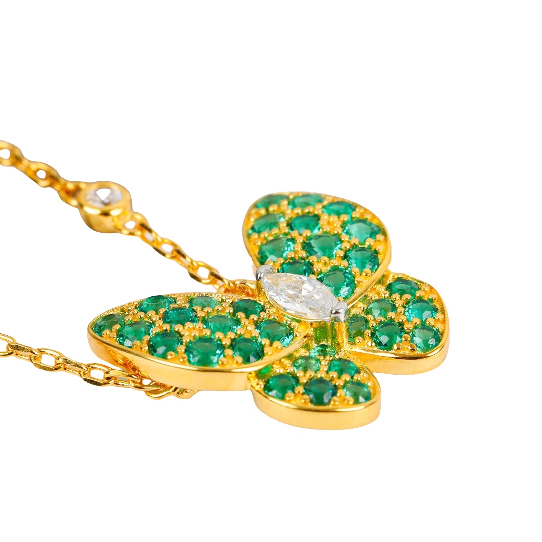 VCN046 Van cleef two butterfly necklace - ccjewelryacc