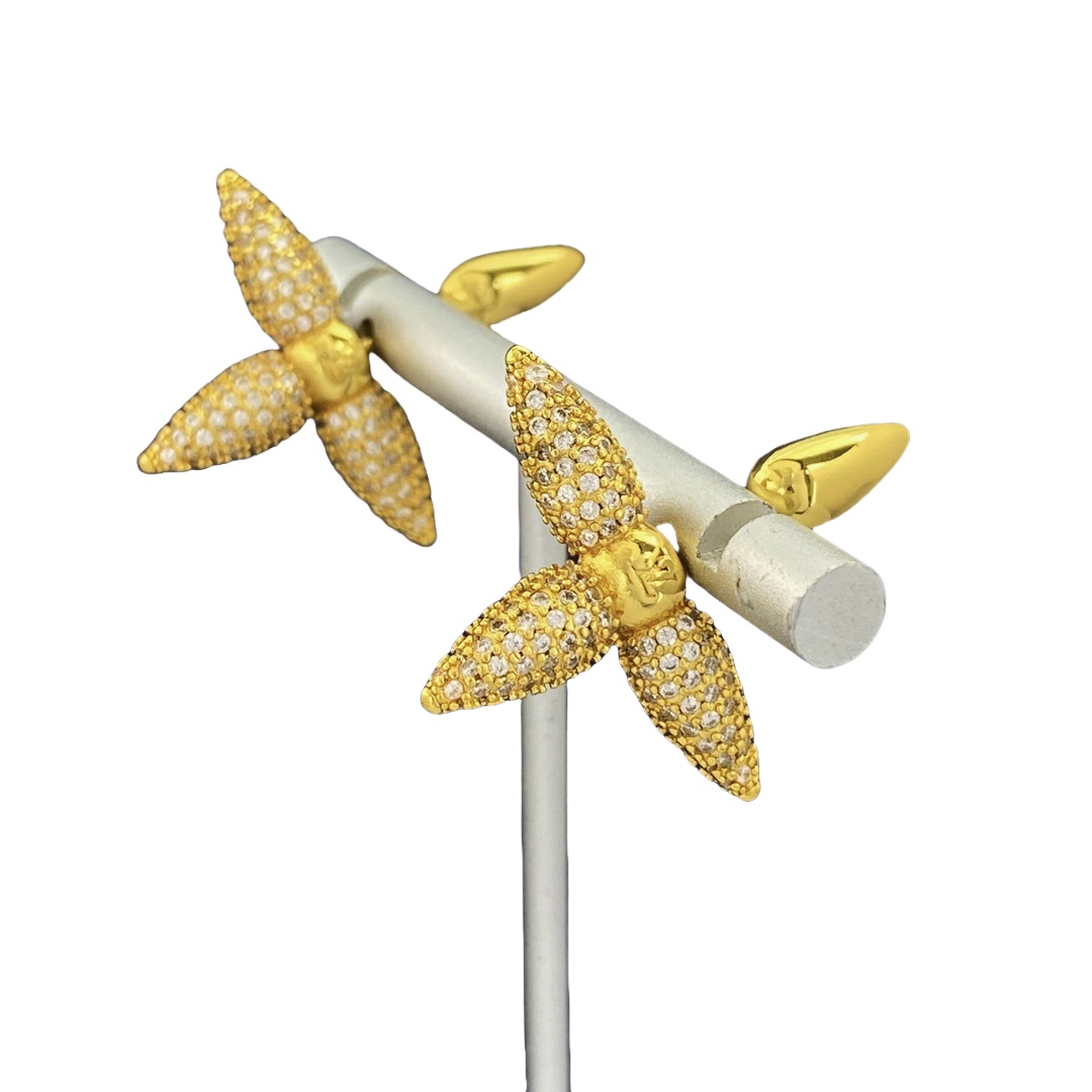 LVE006 VL cross Crystal earring - ccjewelryacc