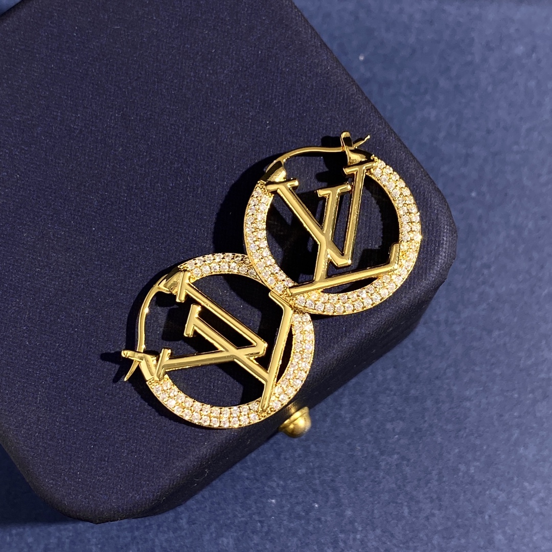 LVE007 Round hoop earrings in metal and crystal small/large - ccjewelryacc