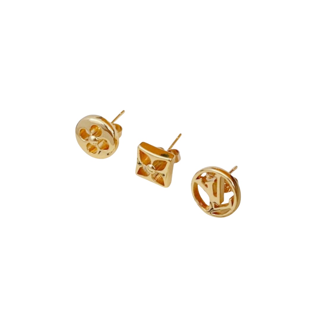 LVE028 M00395 Crazy in Lock Earrings Set - ccjewelryacc