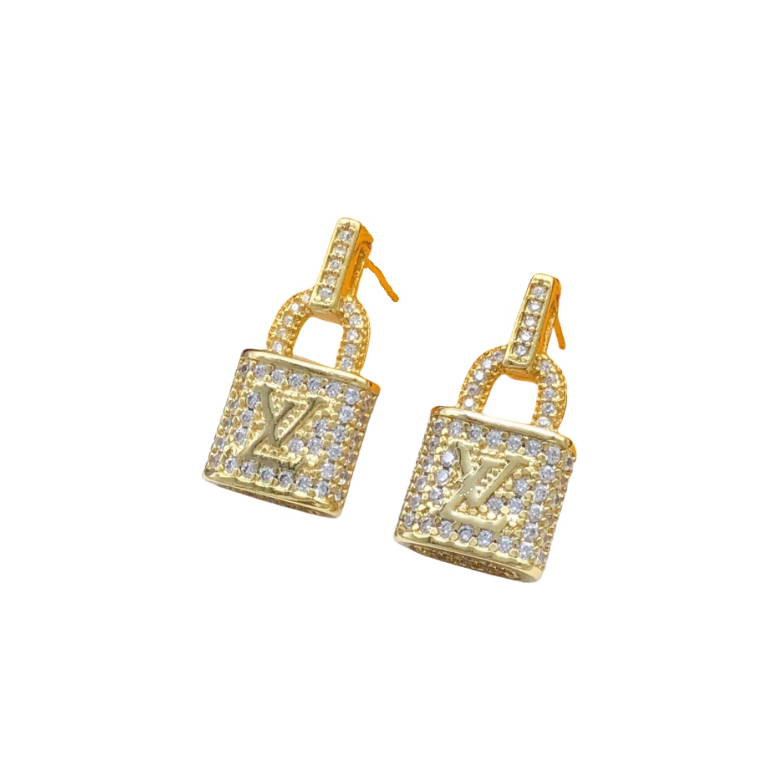 LVE069 Padlock earrings - ccjewelryacc