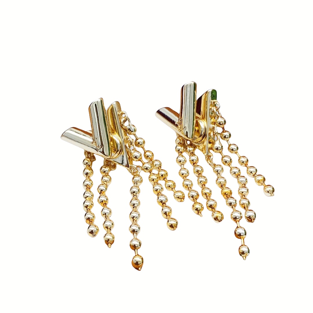 LVE093 M00634 Essential V Skin Earrings in gold finish - ccjewelryacc